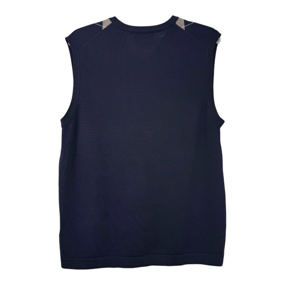 Vintage Merino Wool Argyle Sweater Vest Size Medium Garret Scott Golf Prep Ivy - Picture 3 of 5